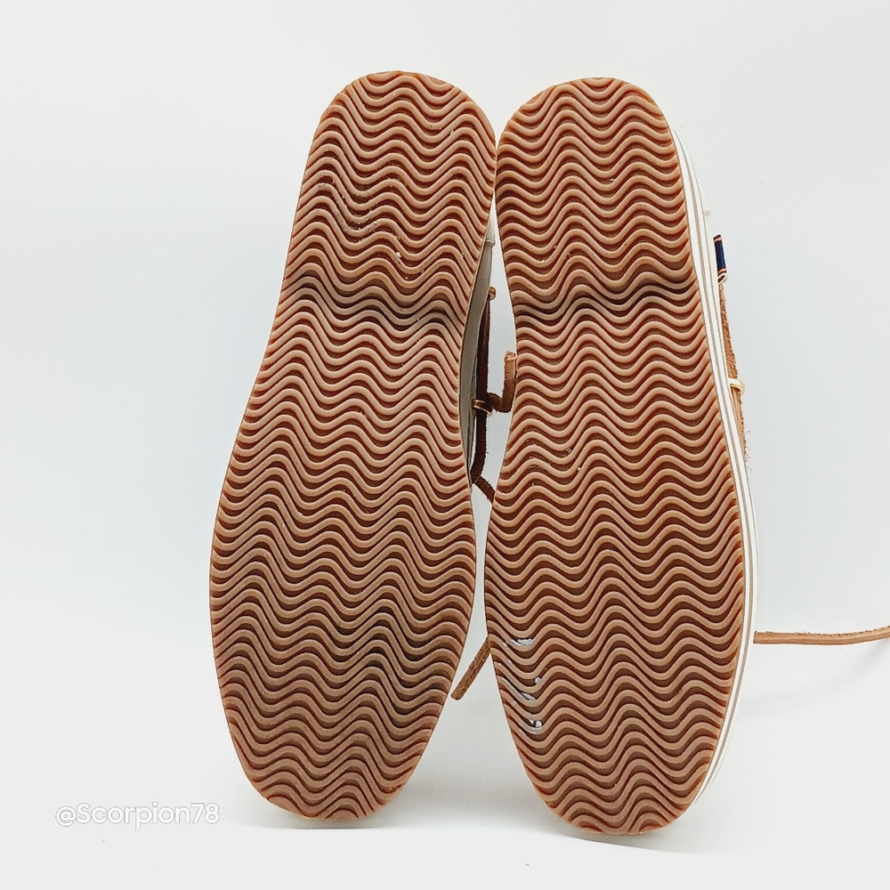 🔥 Last Call Tory Burch Joey Flat Form Boat  Nubuck Shoes 63759 Size 5 Women - Picture 9 of 11
